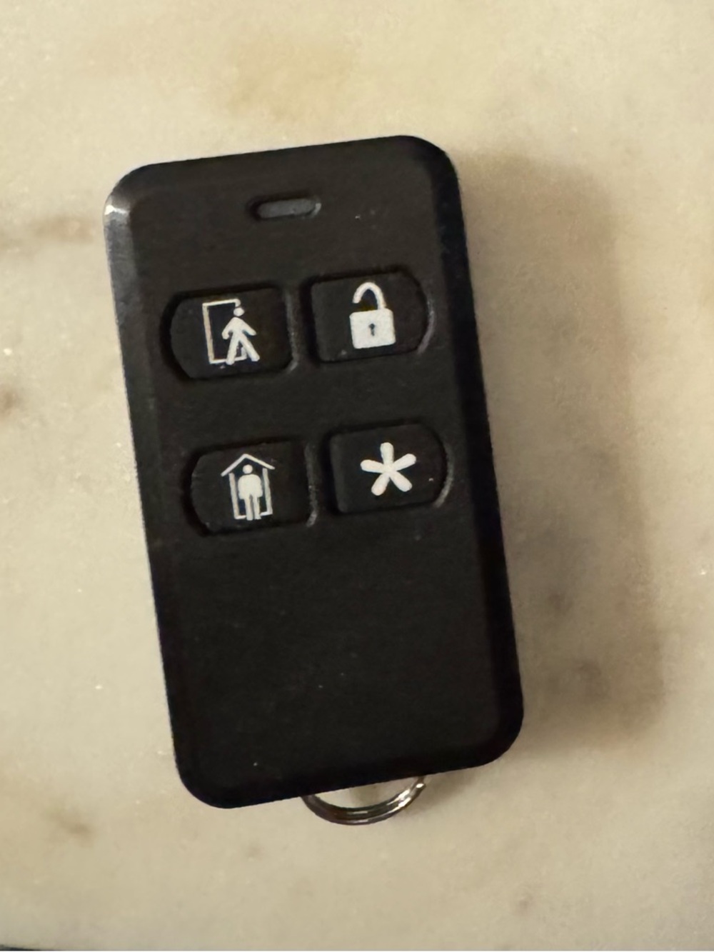 Black Security System Remote Key Fob